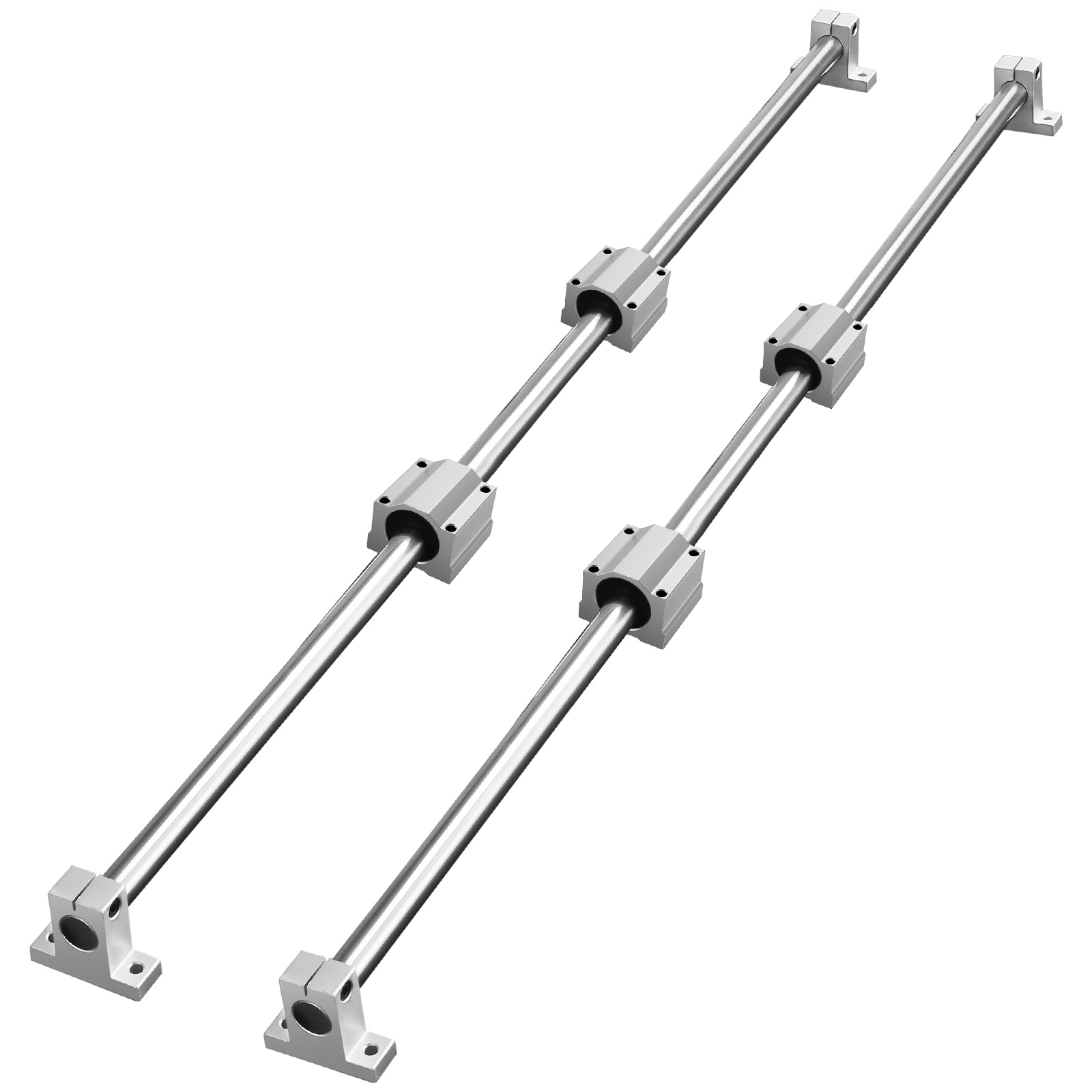 E-shop VEVOR Lineal Schienen Set, SFC20 1200mm, 2 Stück 39.4 in/1000 mm SFC20 Führungsschienen 4 Stück Gleitblöcke 4 Stück Schienenstützen, Linealeisen