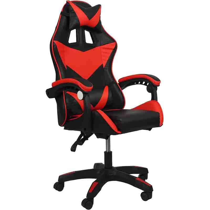TEMU Adjustable Ergonomic Gaming Chair Swivel Desk Home Chair Lumbar Black + Red