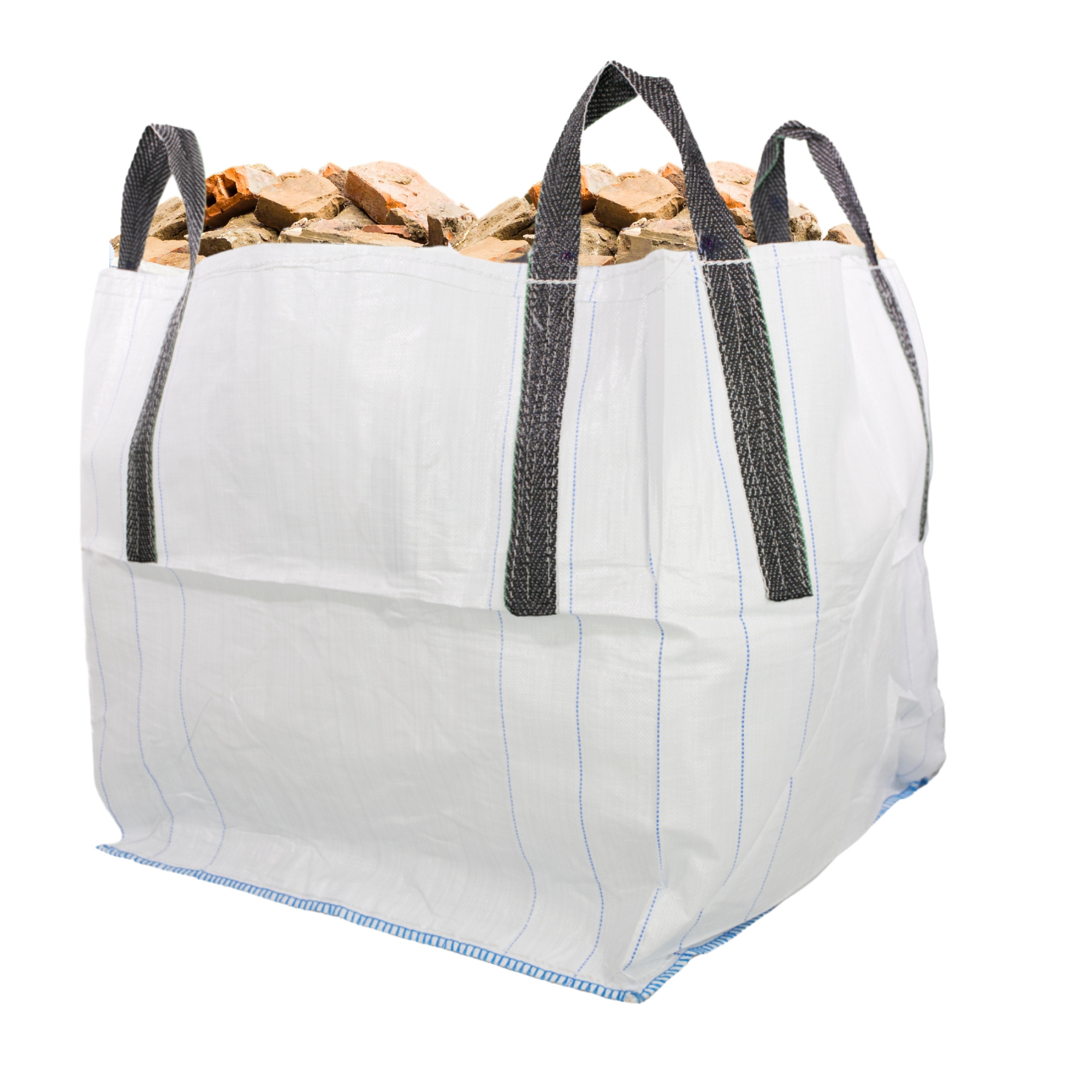 E-shop 2er Set Big Bag Bauschuttsäcke mit 4 Hebeschlaufen bis 1.500kg Traglast für Garten Sand Bauschutt 90x90x90cm