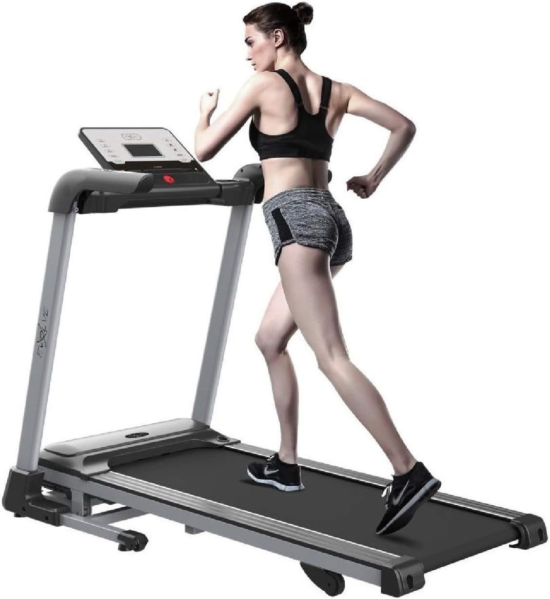 Electric Motorised Auto Incline Treadmill Running Machine Automatic Adjustable Incline Foldable Exercise Machine with Bluetooth, Fitness App
