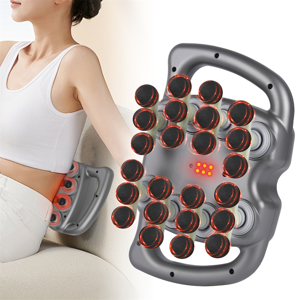 24 Heads Multifunctional Fascia Gun, Muscle Massager, Waist, Legs And Back Relaxation 24-Head Fascia Massage Gun, Multiple Gear Adjustments, Relax Muscles, Suitable As A Gift For  