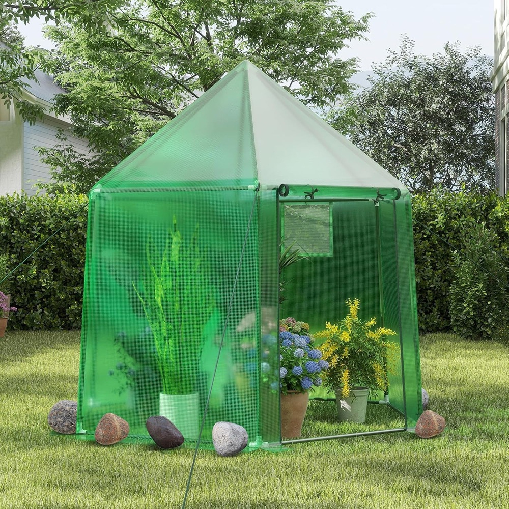 Greenhouse, Portable Outdoor Tent, Metal Frame, Outside Flower Plant Kit For Extended