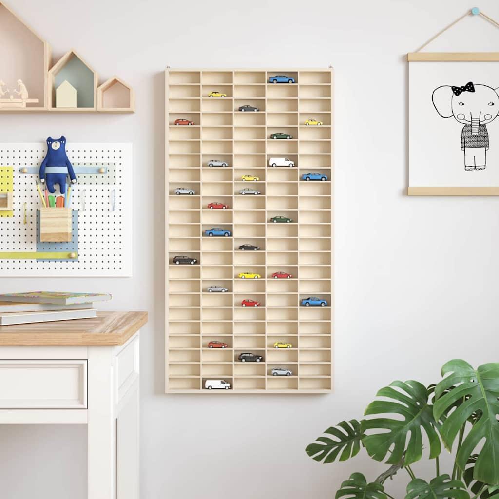 Image of Vidaxl Display Case 50 X 4.5 X 96 Cm - Brown Wood, Wall-mounted, With . Rectangular, Contemporary Design, Perfect For Your Living Room. Structure That Enhances The .