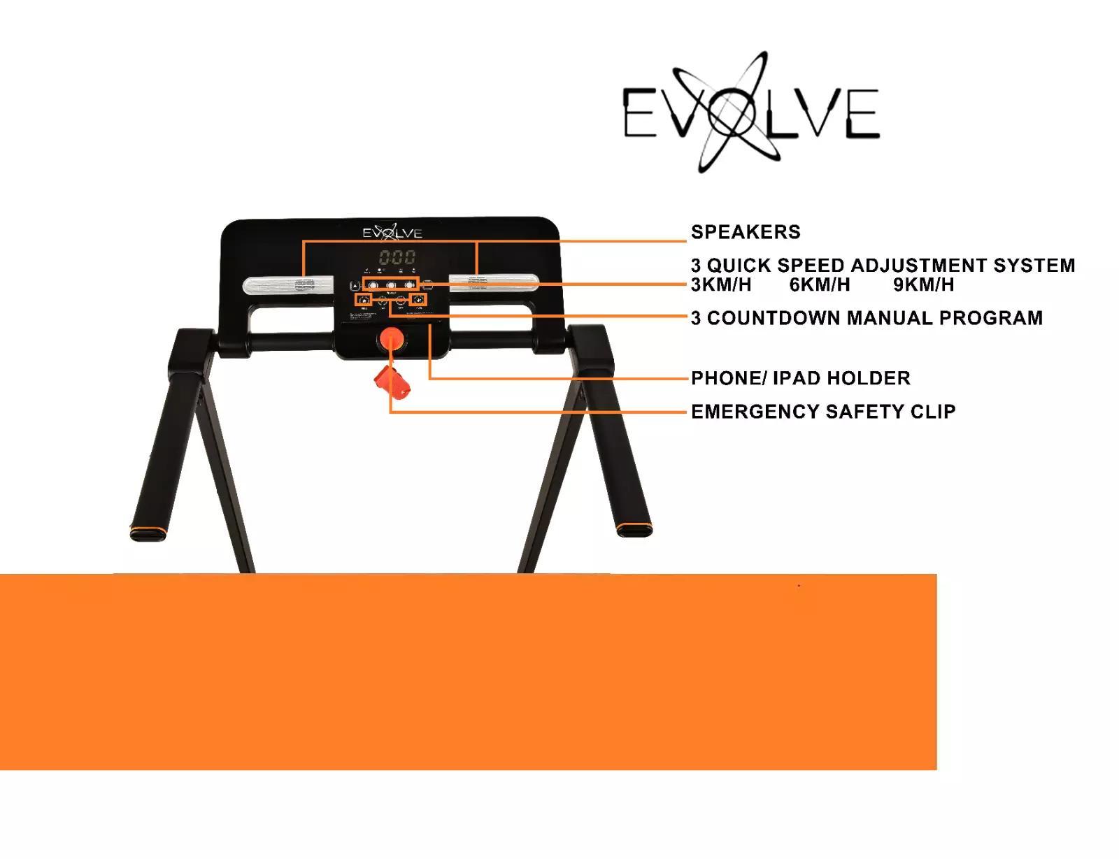 EVOLVE - Electric Treadmill Foldable Motorized Running Machine with ZWIFT Bluetooth connection 2 years warranty