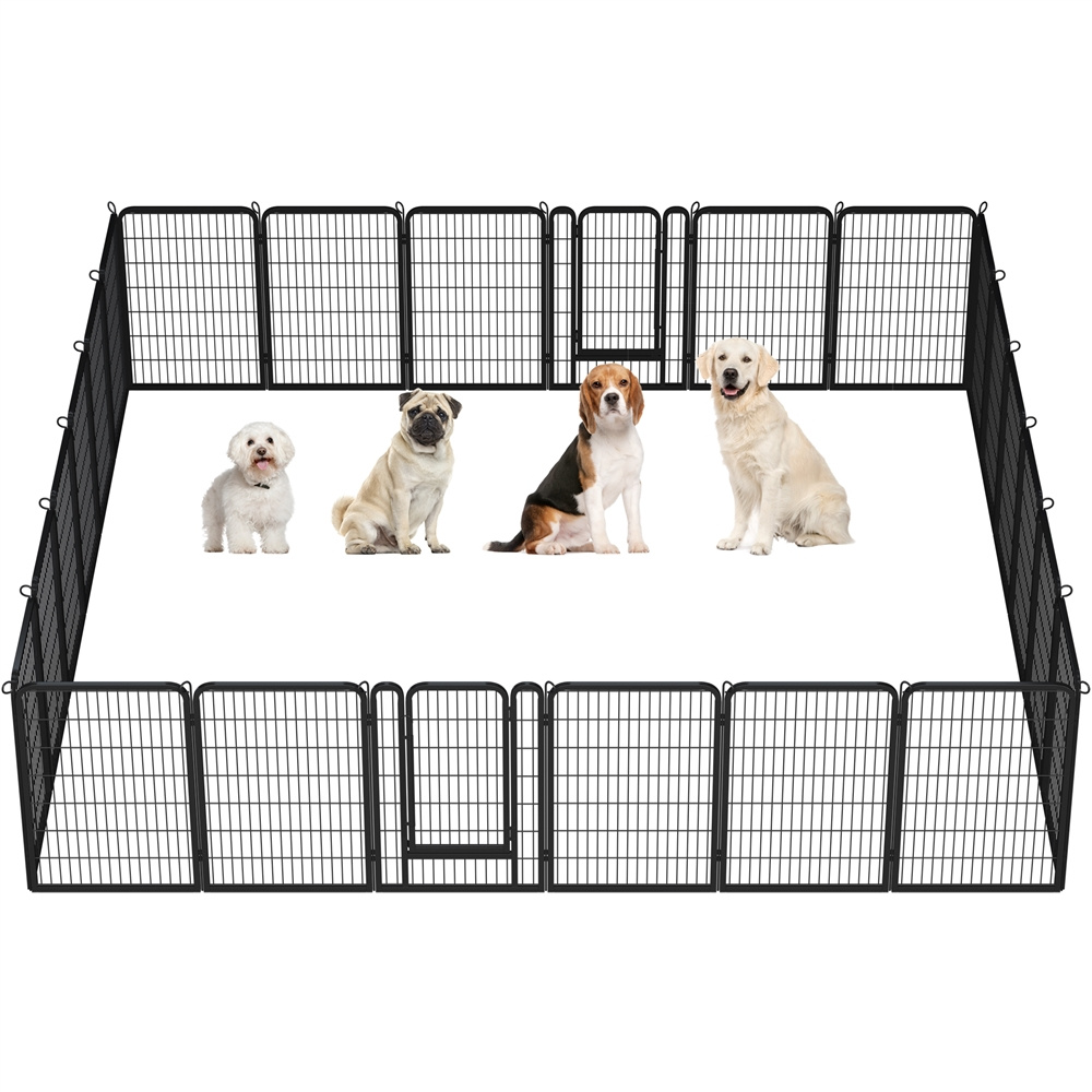 Image of Costoffs Puppy Playpen With One-piece Locking System, With Carry Bag & Secure Straps, Ideal For Dogs In Apartments & Gardens, 80cm / 100cm Height