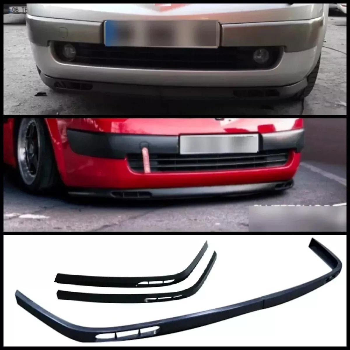 For Renault Megane Mk2 Type Front Bumper Splitter Lip 2pcs Matte Black Autovision