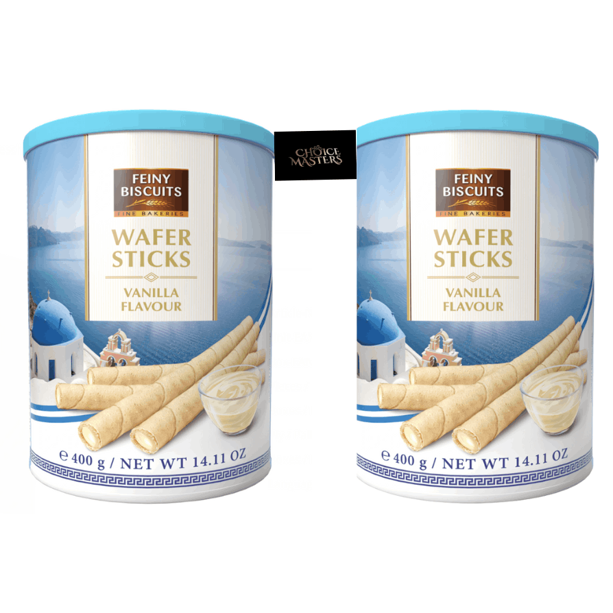 TEMU 1, 2, Or 3 Tins Of Wafer Rolls With Vanilla Cream Filling – 400g Pack | 3 Packs | 50% Vanilla Cream | Made In Greece | Sweet Snack & Gift Idea |
