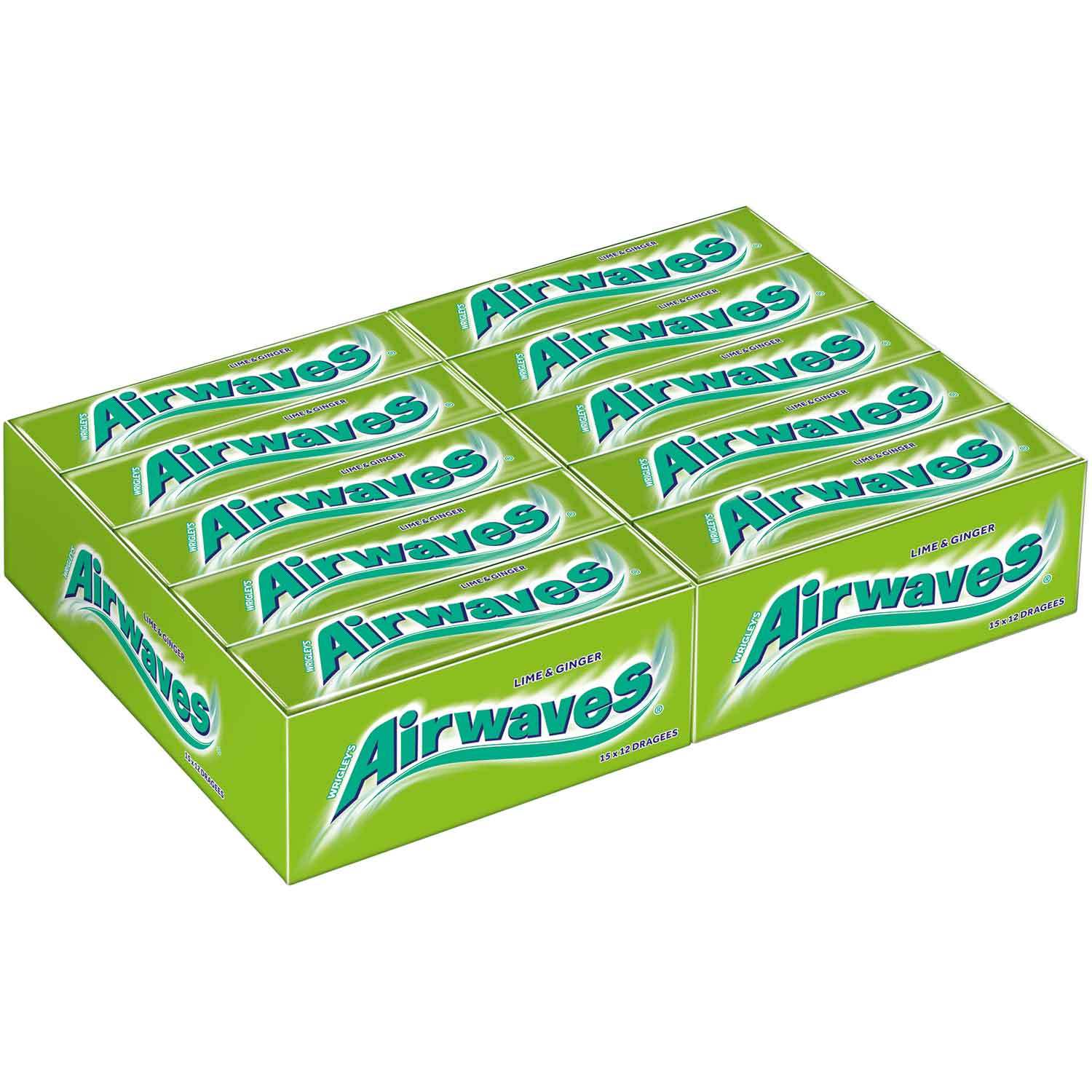 Wrigleys Airwaves Lime & Ginger 30x10 Dragees=300 Dragees