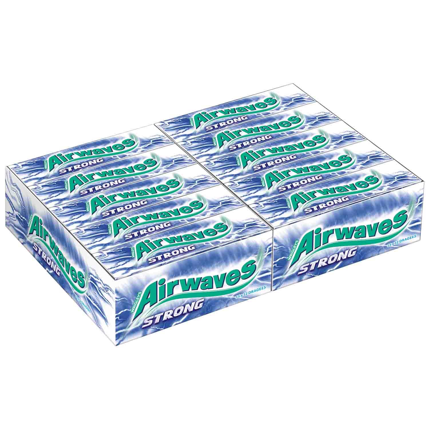 Wrigley's Airwaves Strong 30 X 10 = 300pcs Of Chewing Gum