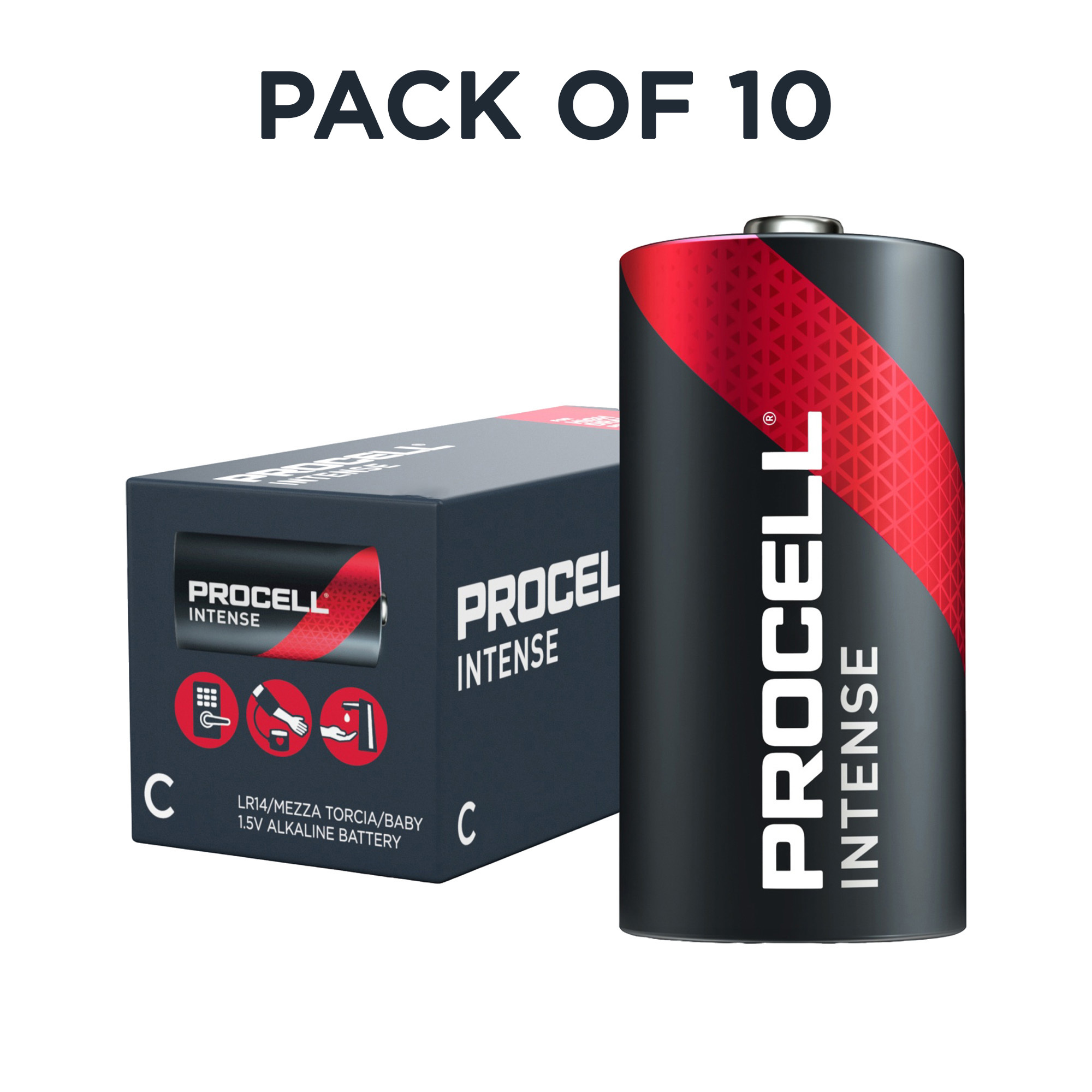 TEMU Batteries 10 Pack 1.5v Lr14 Mn1400 Industrial Alkaline Batteries Long- For High-drain Devices