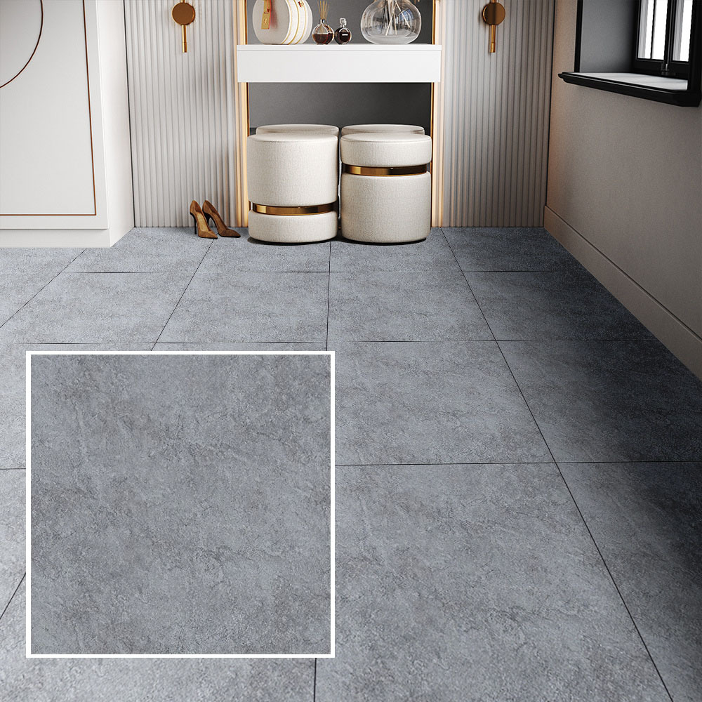 TEMU 24 Packs Self-adhesive Floor Tiles Sticker Non-slip Textured Grip Vinyl Flooring Plank/ Marble Tiles Stick On Wall Floor Kitchen Bathroom Living