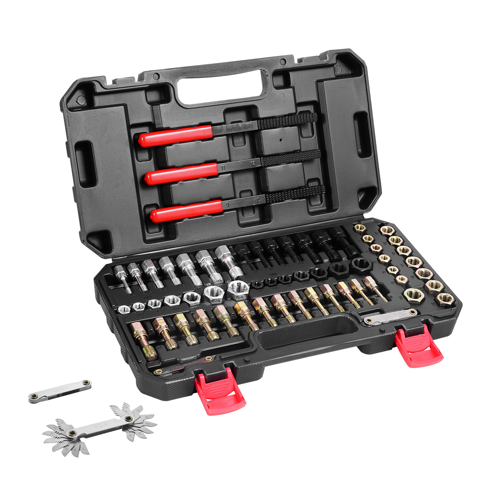 Image of Vevor 61pcs Thread Set Unf Metric Thread Restorer Tool Rethreading