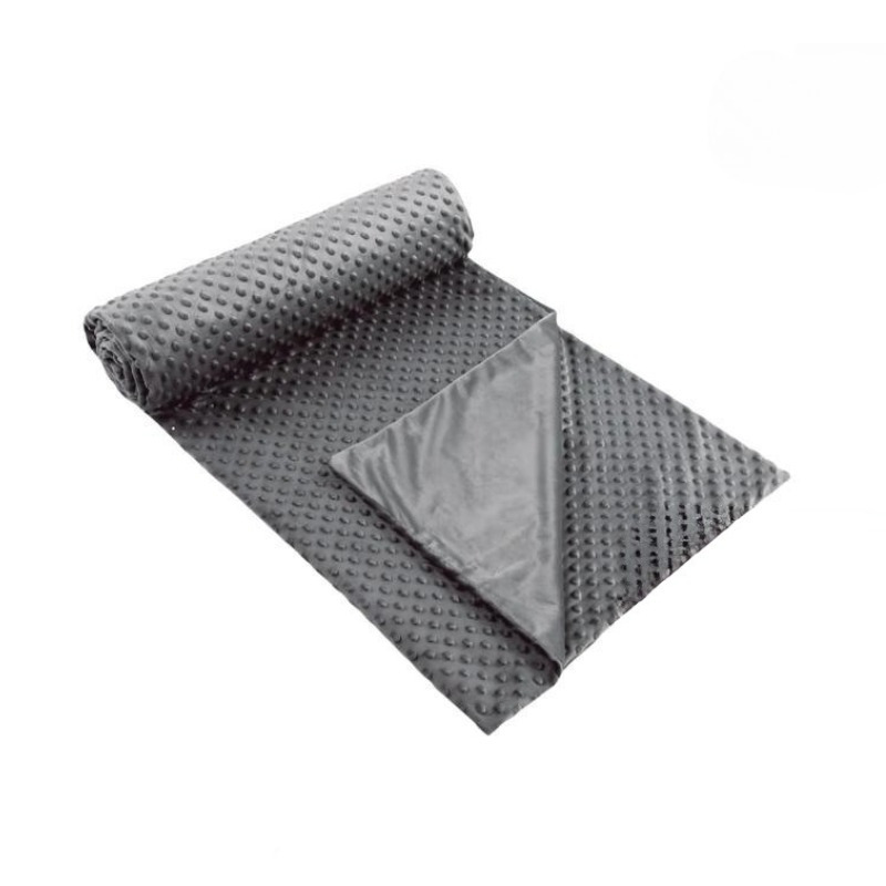 Weighted Duvet Cover, Removable For Heavy Duvets, Soft Plush Dot, Machine Washable Cover With Zipper On The Long Side, Grey