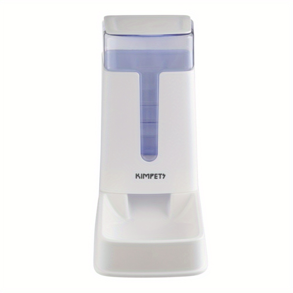 Dog Cat Food Feeder and Waterer Set, 16.5*28.5*31cm Dog Cat Water and Food Dispenser, Pet Water Dispenser Pet Feeder for Small Medium Dogs, Puppy and Cats, 2 PCS/PACK, White