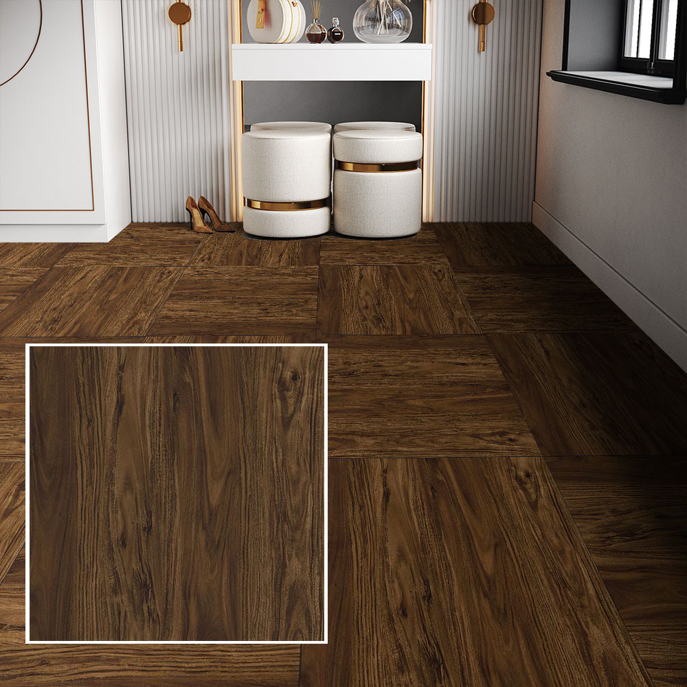 TEMU 24 Packs Self-adhesive Floor Tiles Sticker Non-slip Textured Grip Vinyl Flooring Plank/ Marble Tiles Stick On Wall Floor Kitchen Bathroom Living