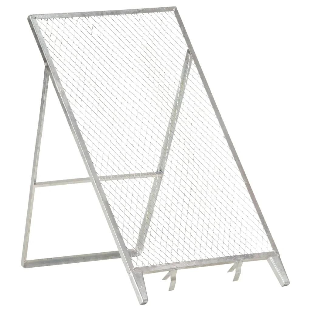 Image of Vidaxl Garden Sieve Compost Sieve Compost Grid Earth Sieve Through-growth Grid Garden Accessories Wheelbarrow Sieve Garden Galvanized Steel