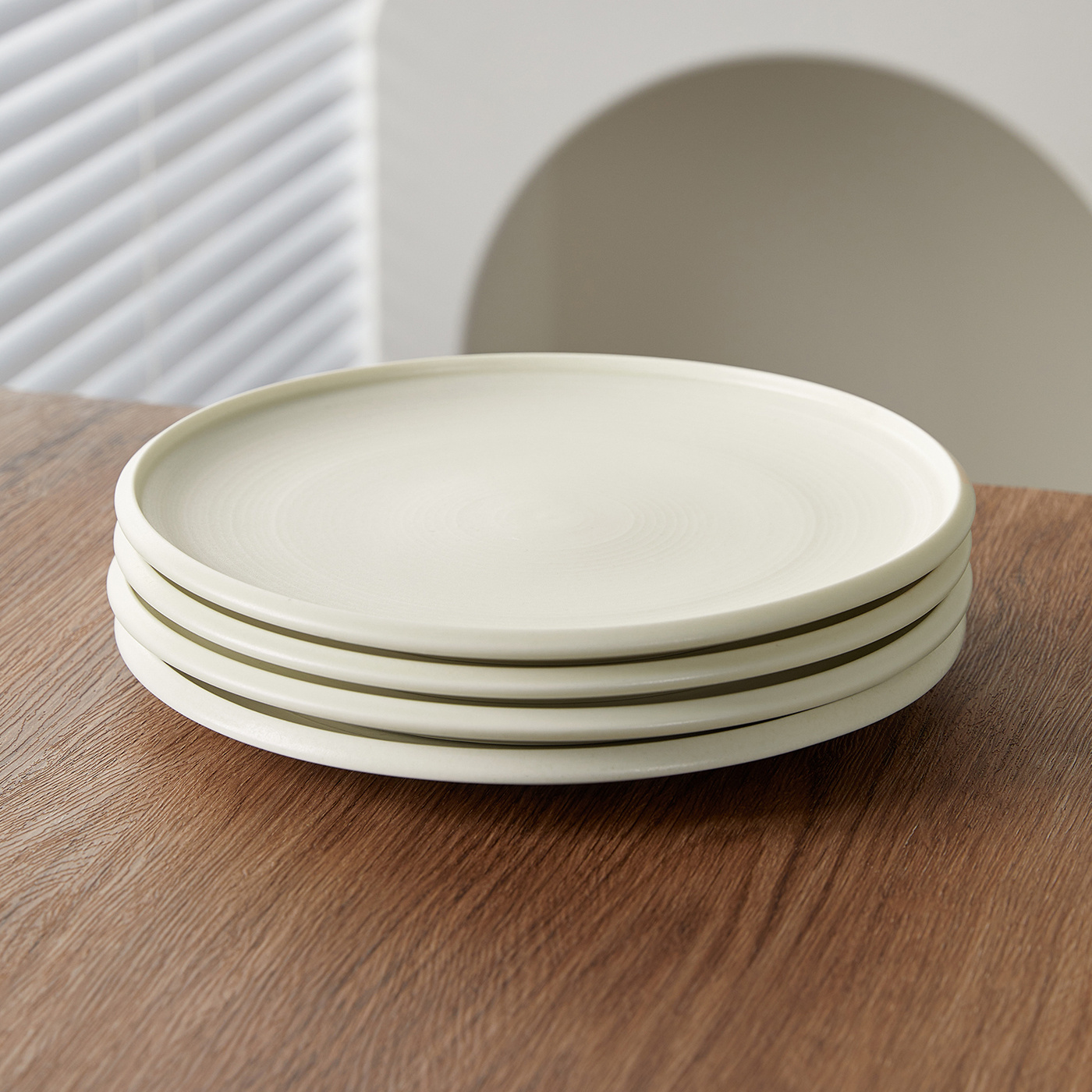 TEMU 8 Pulgadas, 4 piezas, Ø21.8Cm, Cerámica, Vajilla, de ensalada, de verduras, de pan, de , Restaurantes, Picnic y Fiestas, Almacén local, Fácil de