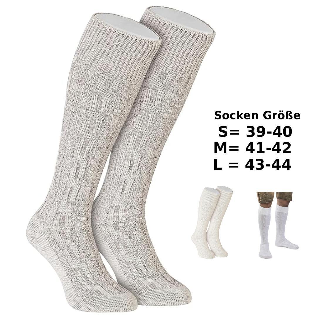 Men's Traditional Socks, Stockings, Traditional Socks, Traditional Fashion Socks, Long Socks 40cm Long With Braid Pattern - Cotton For