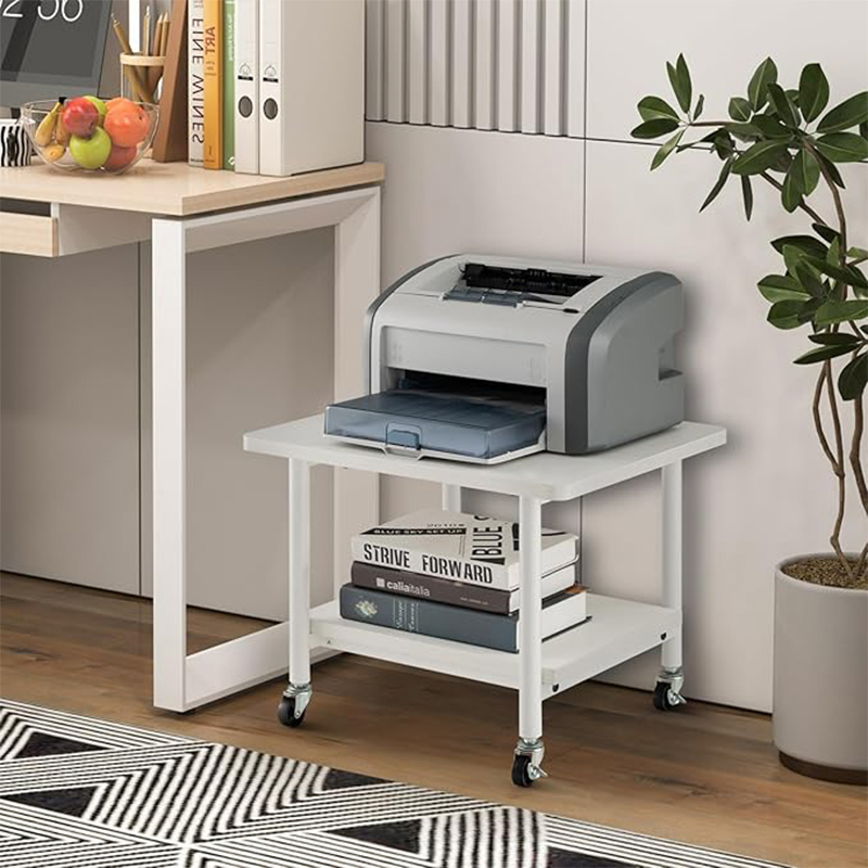 Storage Printer Stand, Multifunction Laptop Stand On Wheels With Storage Capacity, Equipped With Locking Wheels