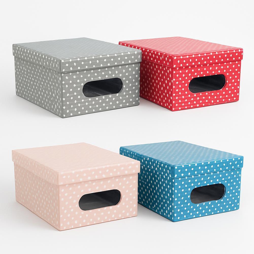 TEMU 4-piece Set Of Foldable Pvc Wardrobe Storage Boxes, 50x39x24cm, Assorted Colors