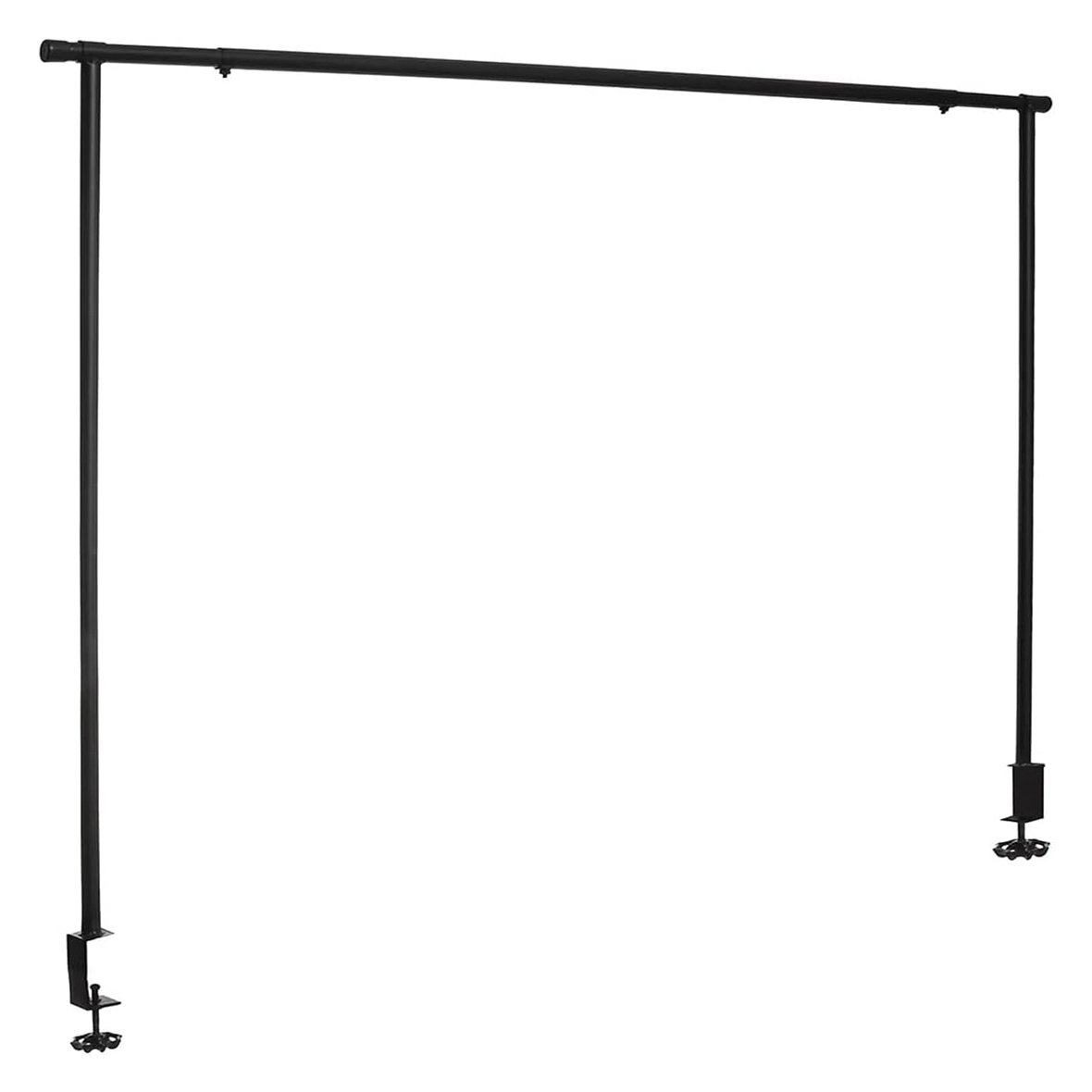 TEMU Barra de Metal Decorativa Extensible para Mesa. Negro, 116/216x110 cm