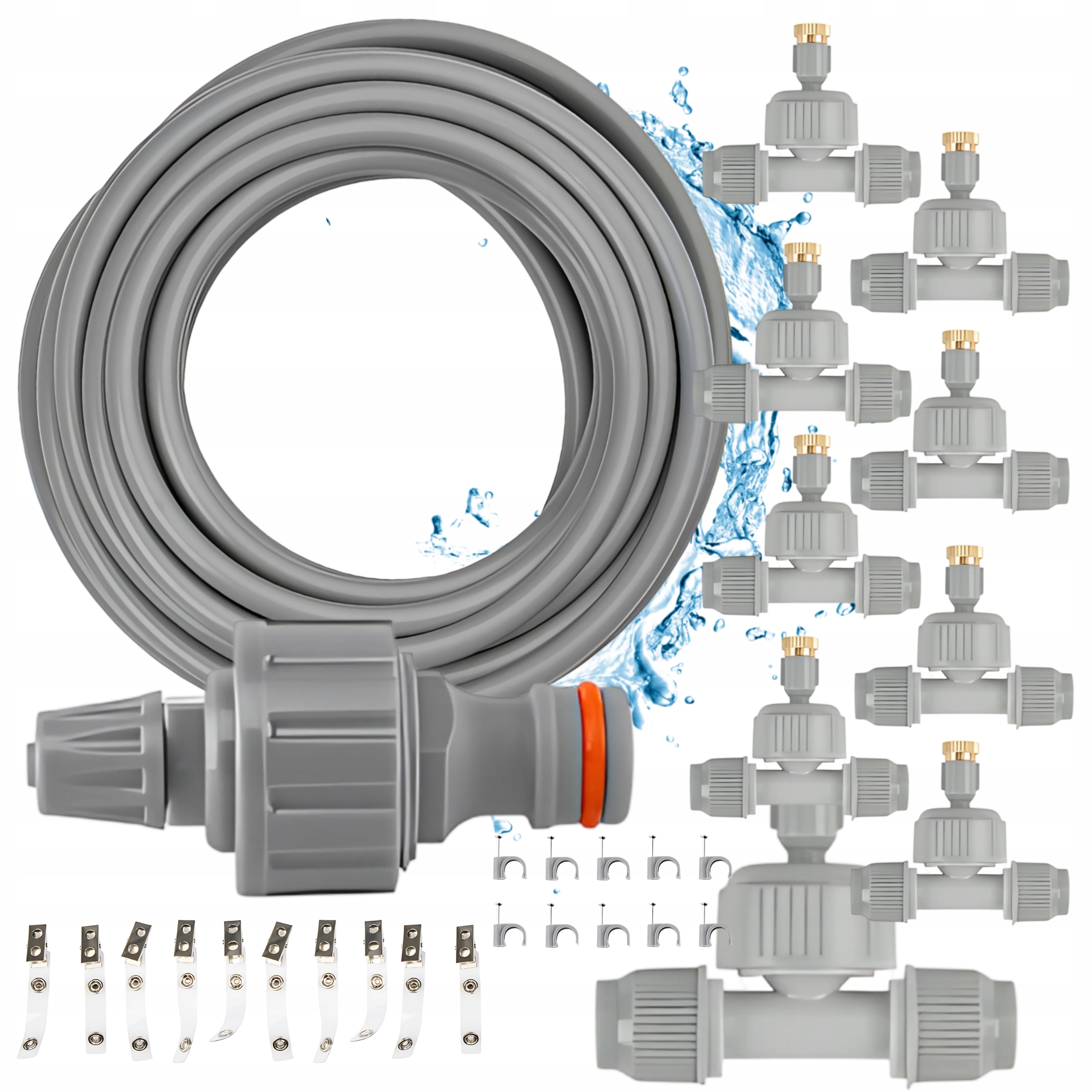 TEMU Rideau d' avec Buses de Longueurs Variées – Kit d'Irrigation pour Rafraîchir Terrasse, Gazebo, Serre et Plantes de Jardin