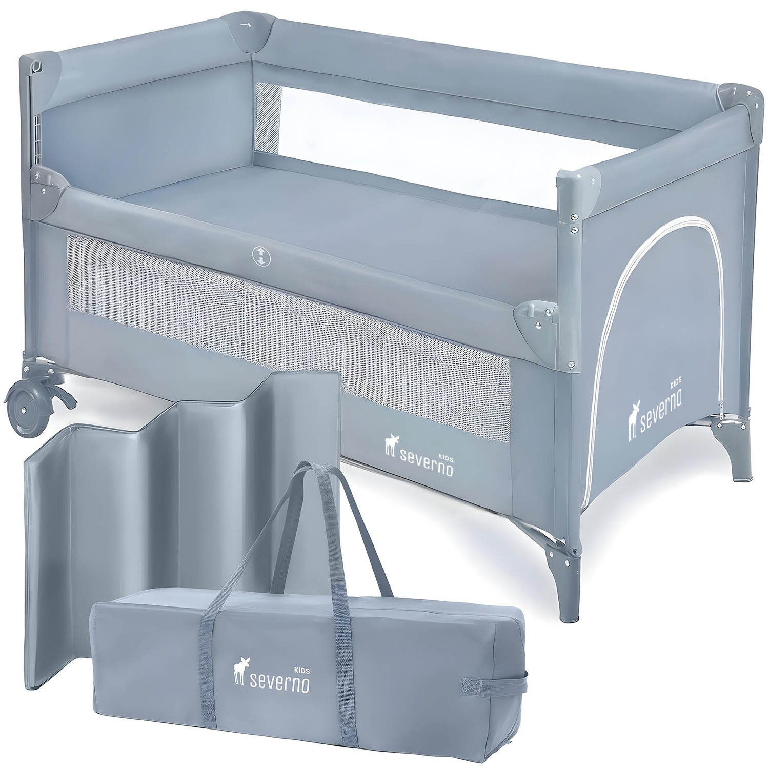 TEMU Crib Close To Mommy, Foldable, 2-level, With Bag, Suspended Mattress For Infants, One-side Drop Crib