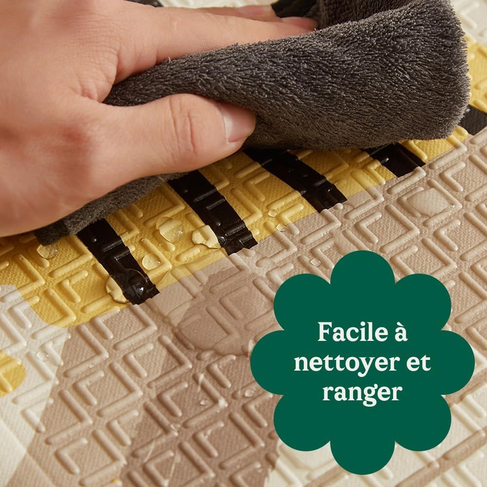 Evolutionaire Baby Speelmat 175x150cm, Opvouwbaar en Waterdicht Zachte en Kleurrijke Grote Baby Mat, Extra Dik, Compacte Baby Speelkleed, Makkelijk Op te Bergen