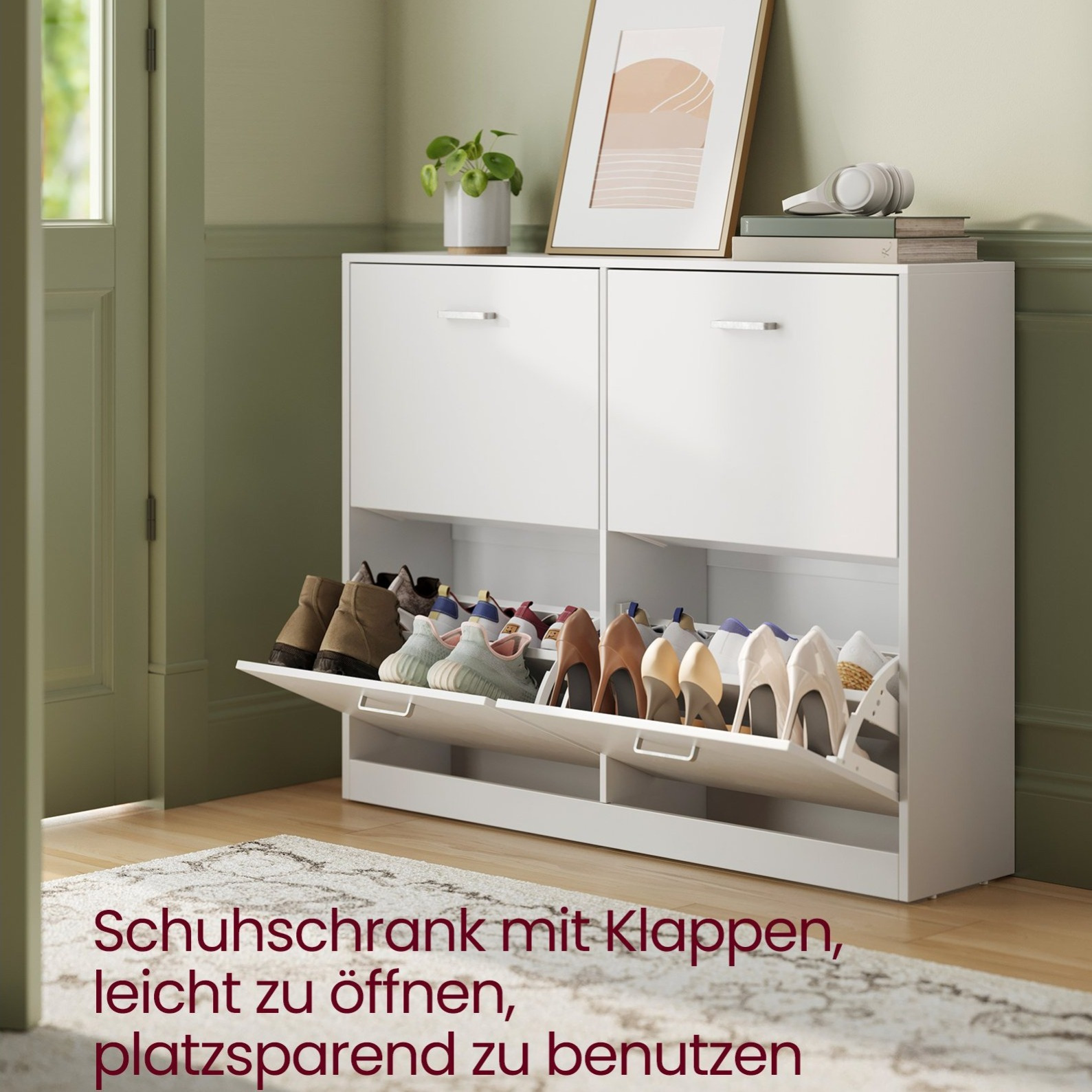 E-shop Schuhschrank 4 , Schuhkipper, Schuhregal, Schuhaufbewahrung, Trennwand verstellbar, für 16-28 Paar Schuhe, Flur, 24 x 105,5 x 82,7 cm