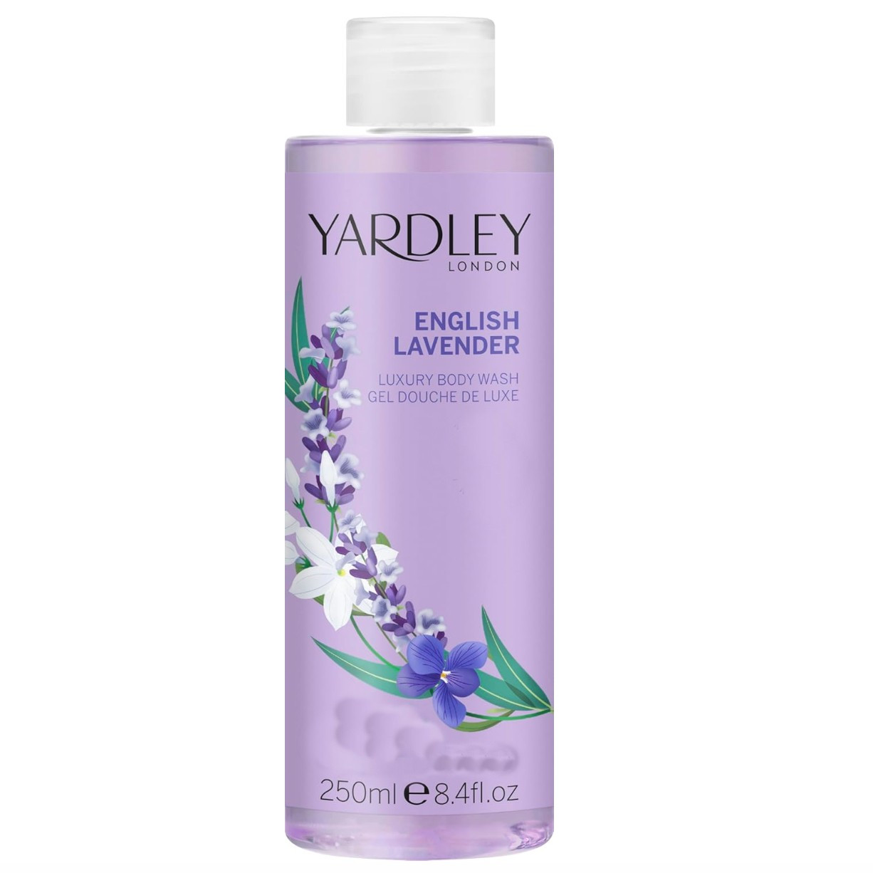 TEMU Lavender Body Wash, Floral Womens Shower Gel With Shea Butter, Cleansing And Hydrating Body Wash For Women 250ml
