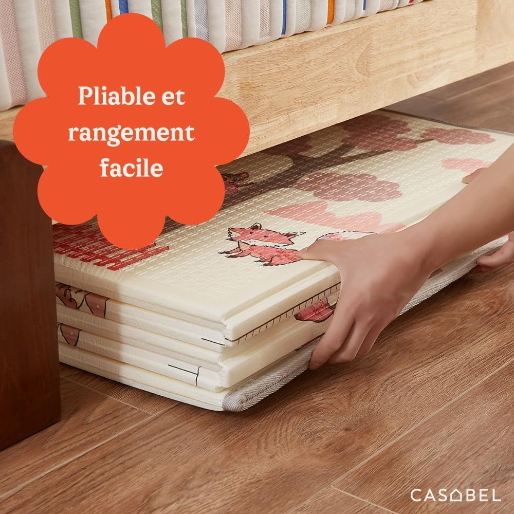 Evolutionaire Baby Speelmat 175x150cm, Opvouwbaar en Waterdicht Zachte en Kleurrijke Grote Baby Mat, Extra Dik, Compacte Baby Speelkleed, Makkelijk Op te Bergen