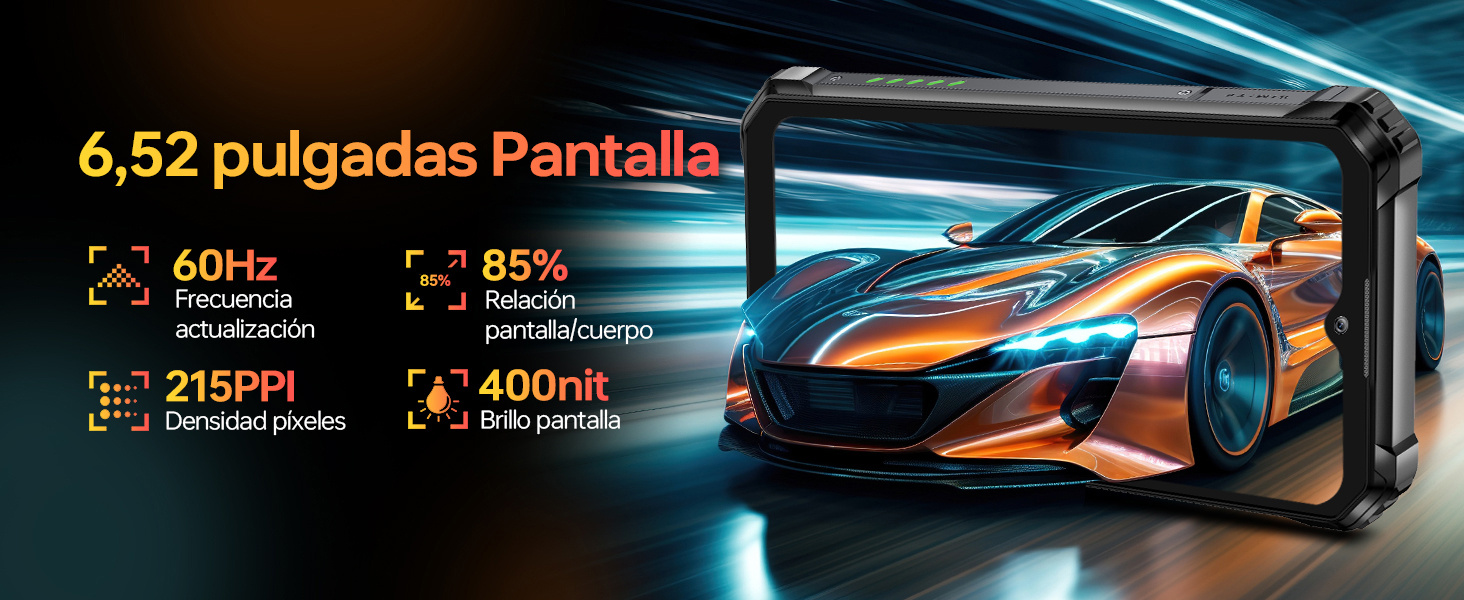 OUKITEL WP28E Rugged Smartphone Android 14-10600mAh Mobile Phones, 16GB + 64GB/1TB, 6.52