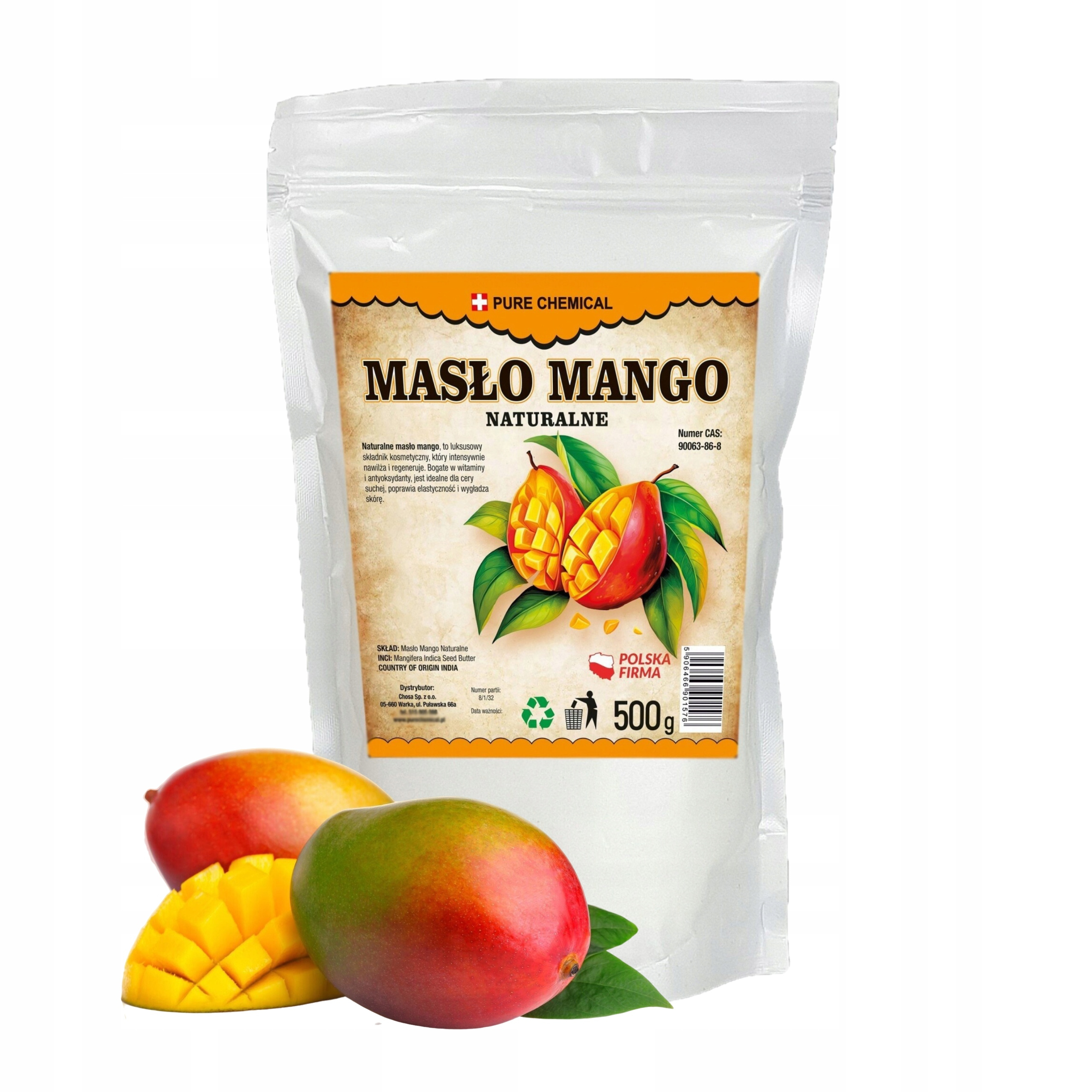Mango Butter 500g, And Hair , Hypoallergenic, Additive-free, Perfect For Tattoos, Hydration, , Nourishment