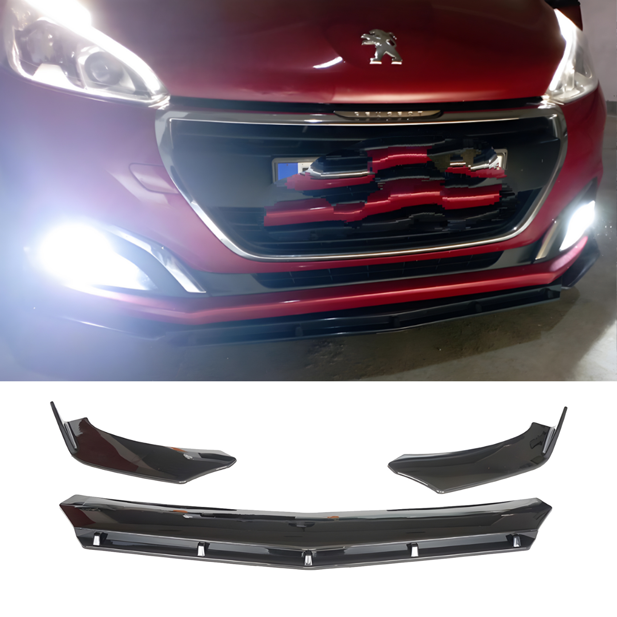 TEMU Front Bumper Lip Wrap For 2012-2018 Br Model 3pcs All Car Adjustable Universal Car Tuning Body Part Body Kit