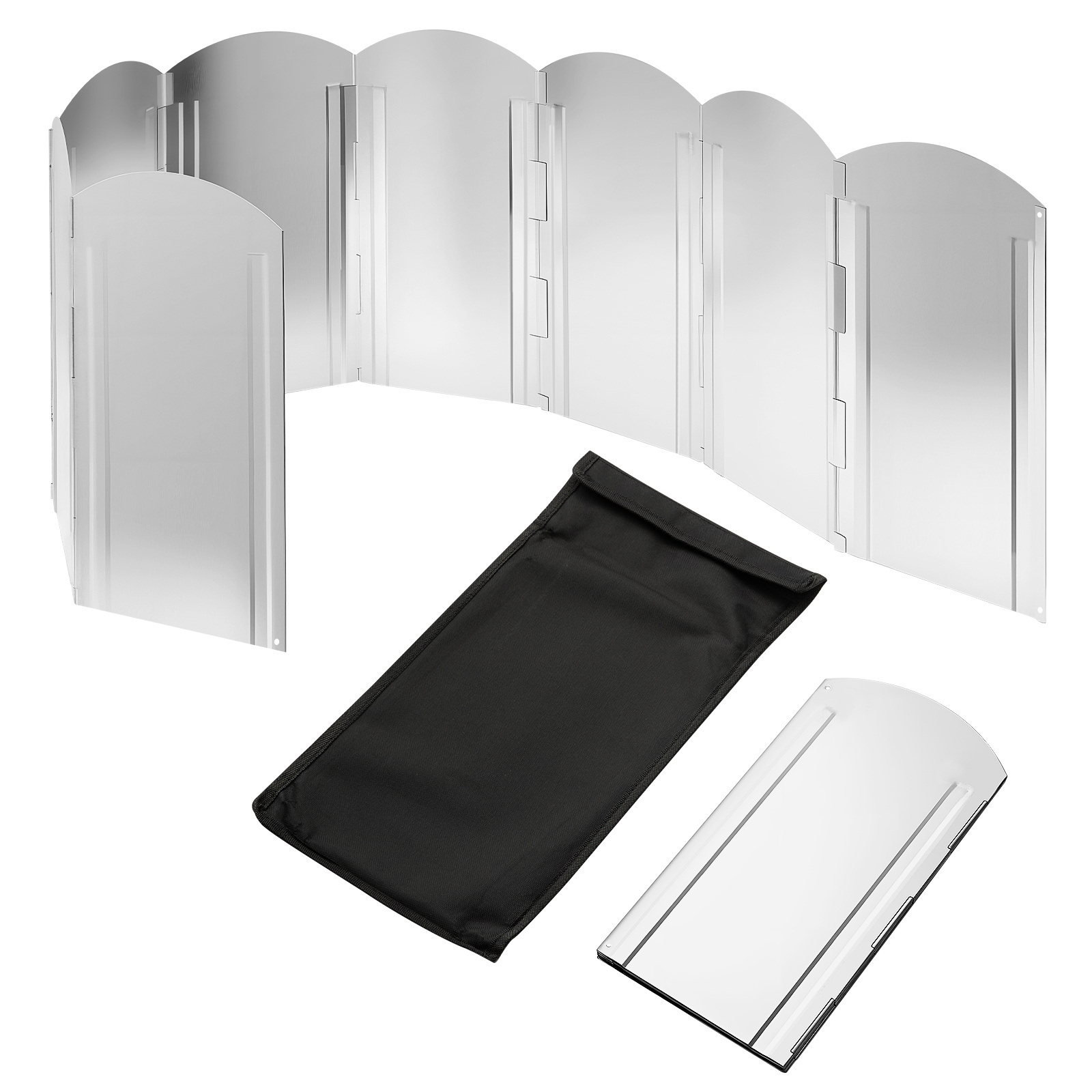 TEMU Camp Stove Windshields, 8 Plates Aluminium Windscreen For Outdoor Camping Cookers