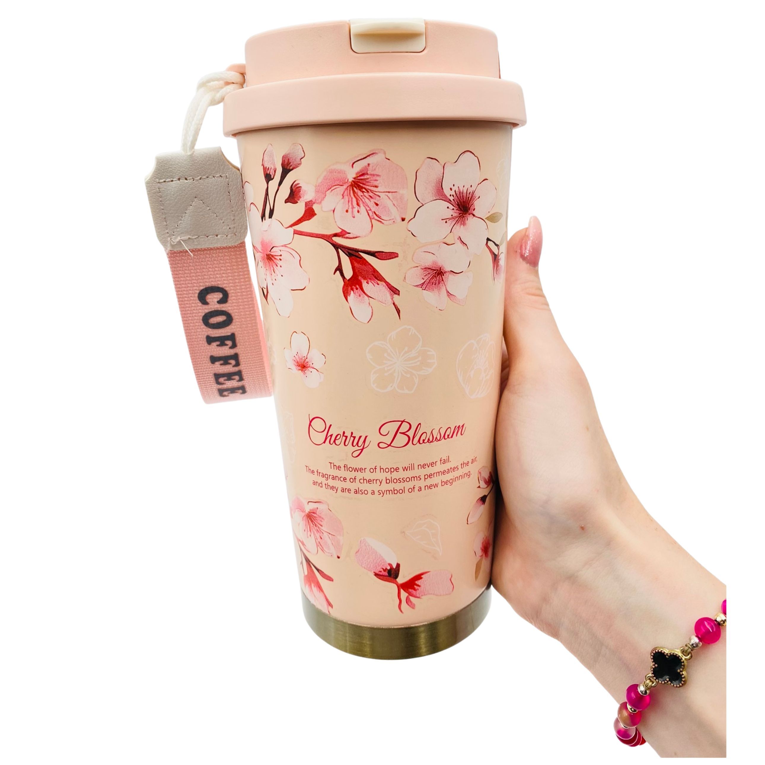 TEMU 500ml Thermal Mug With - Insulated Vacuum Mug With Lid And Straw - Perfect For Office, Home, Sports, Outdoors - Valentine's Gift For Her, For