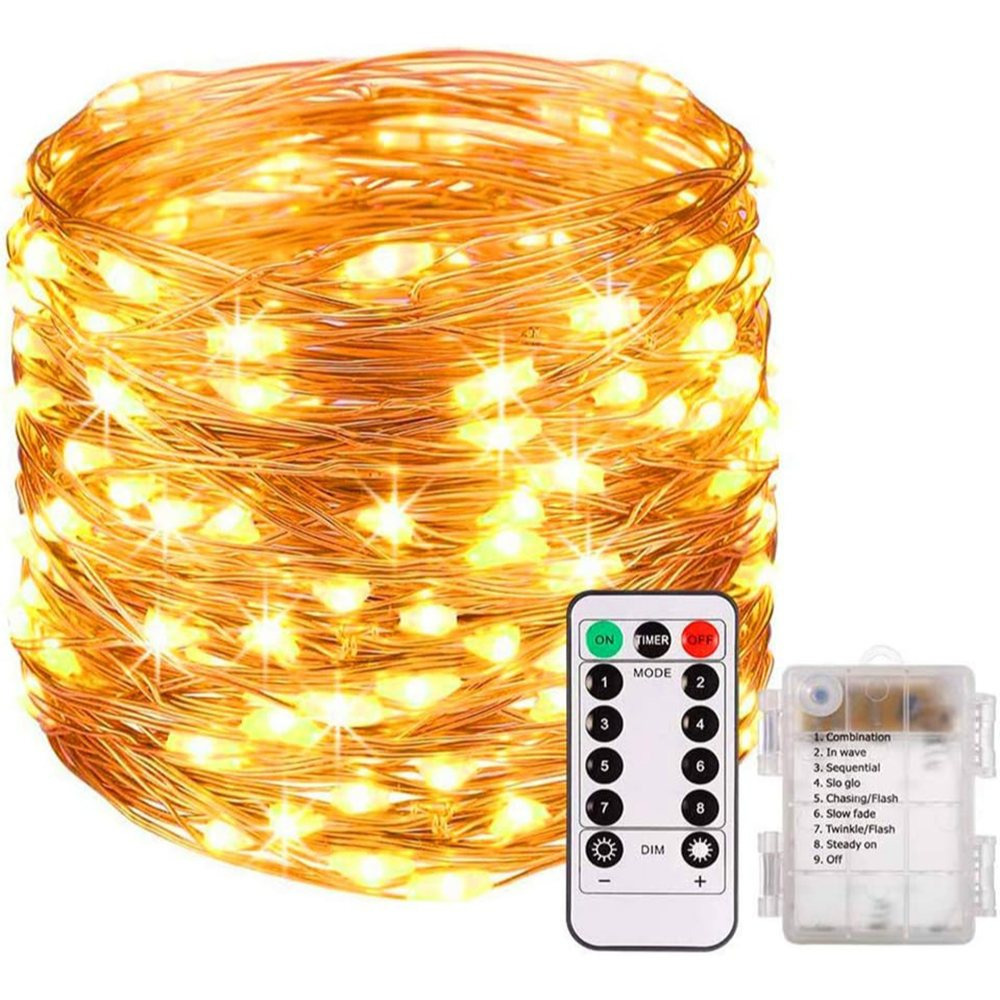 TEMU Led String Lights, 20 Meters 200 Leds Outdoor Indoor String Lights, Waterproof Diy String Lights For Party Wedding Christmas Lighting Decoration