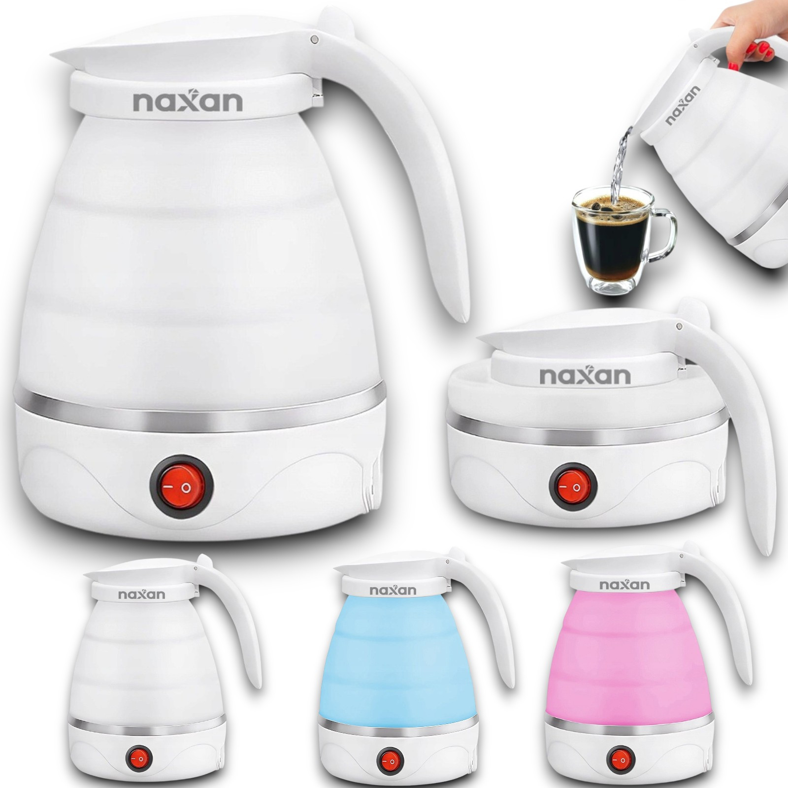 TEMU Electric Kettle 0.6l Foldable Portable Camping