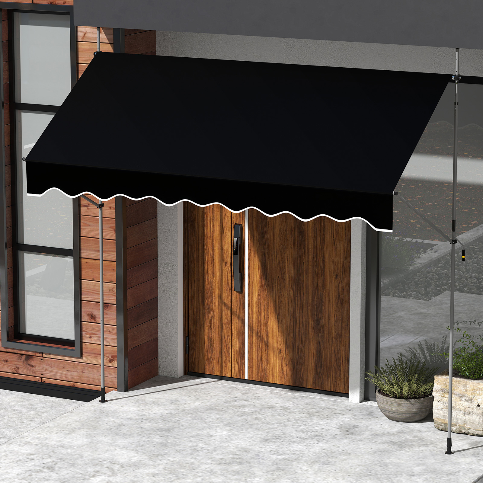 Store .8 M Manual Crank Retractable Canvas, Outdoor Awning