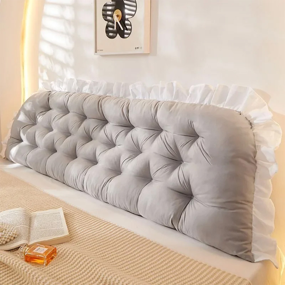 TEMU 1pc Headboard Pillow For Bed, Upholstered Bed Large Bolster Headboard Positioning Support Reading Pillow Cushion, Tatami Headboard Cushion With
