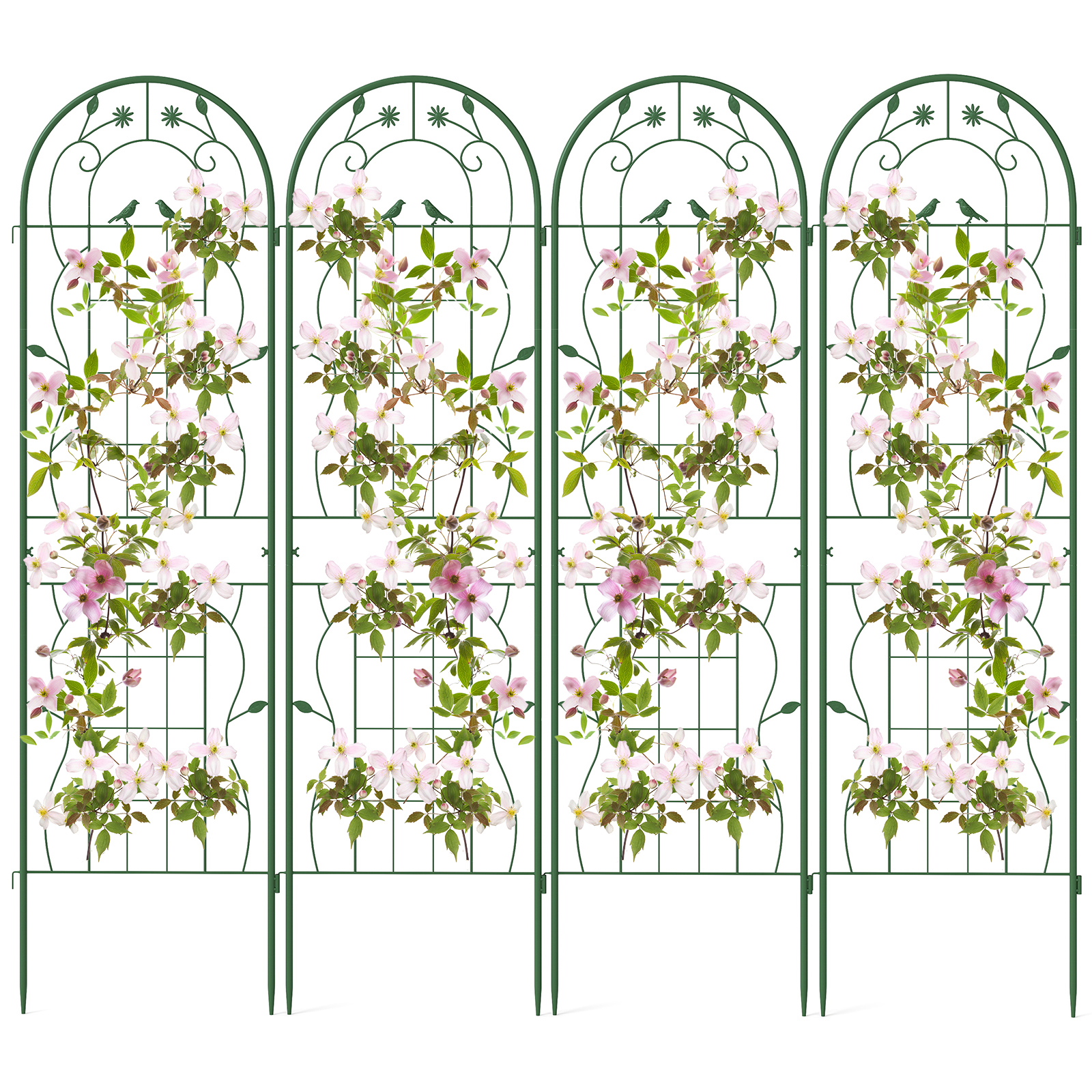 Wire Lattice Panel For Climbing Plants, Vegetables, Roses, , Outdoor Metal Fence Trellis Plant Support