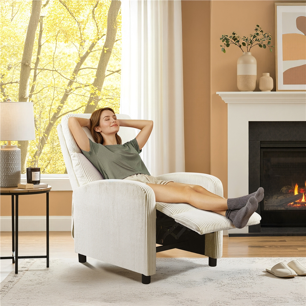 Image of Costoffs Recliner Armchair Single Sofa With Adjustable Backrest Lounge Chair With Footrest Relaxation Chair For Bedroom Living Room