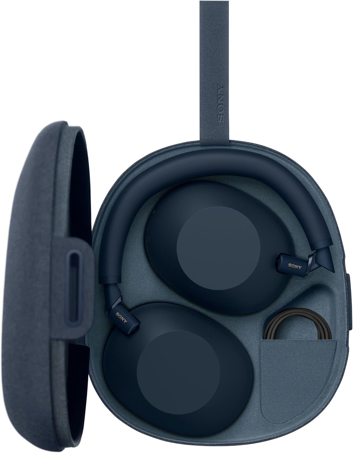Sony WH-1000XM6 Flagship Noise Cancelling Over-Ear Wireless Bluetooth Headphones, Signature Hi-Res Sound, Ultimate Comfort, Foldable Design, Durable Case, 30 HR Battery, iOS & Android - Midnight Blue