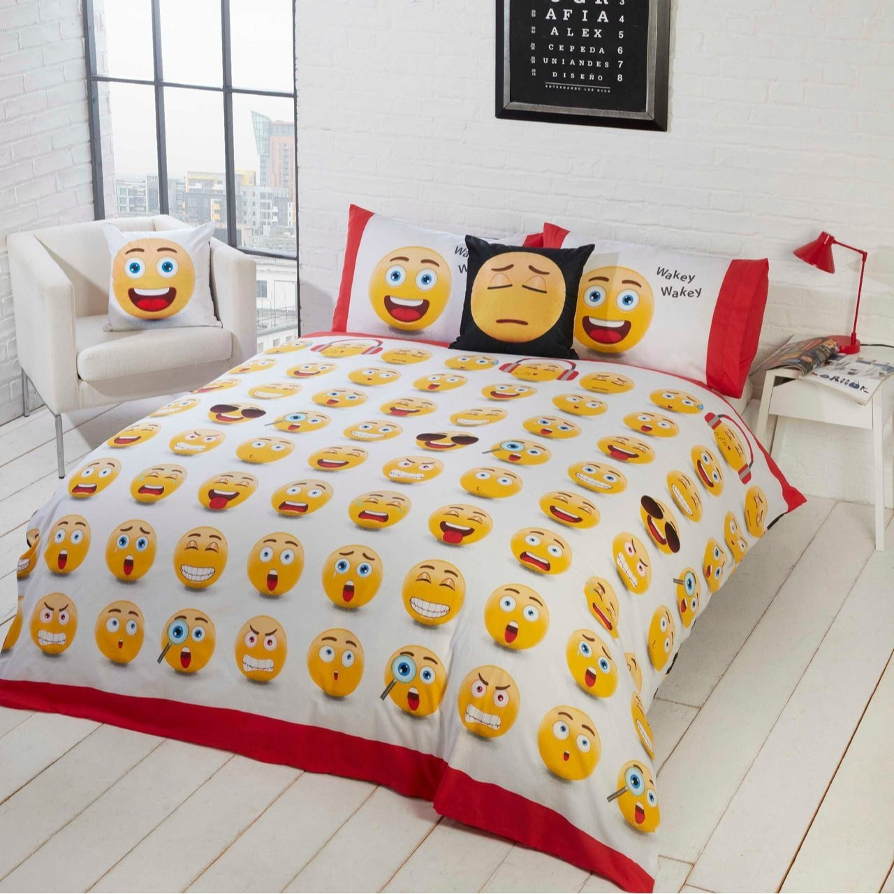 TEMU Icons Reversible Duvet Cover Set – Single, Double & King Sizes | Fun Multicolour Print | Blend (50% Cotton, 50% Polyester) | Modern Kids & Teen