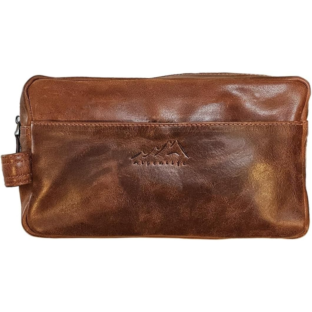 Leather Bag - Premium Cosmetic Bag For , Practical Travel Wash Bag, Elegant For Vacation, Business & Everyday