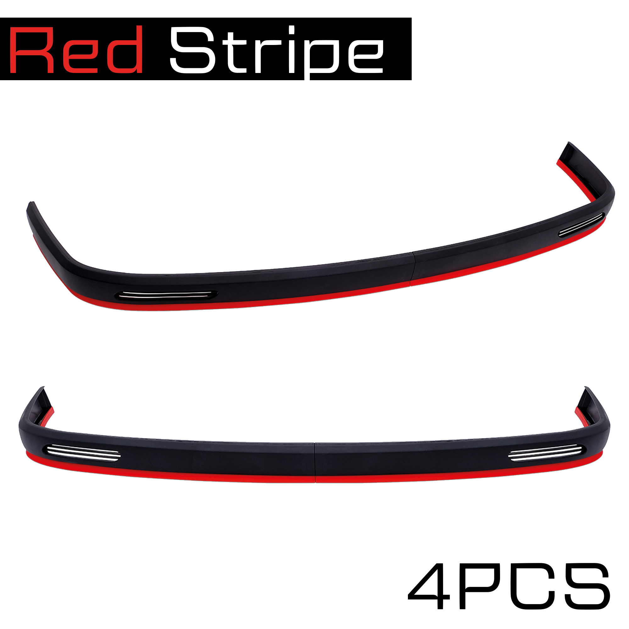 Image of Front Bumper Lip Universal Model L Model 4pcs & 2pcs Colors All Cars Diffuser Euro Spoiler Lip Universal Tuning Body Kit Body Part