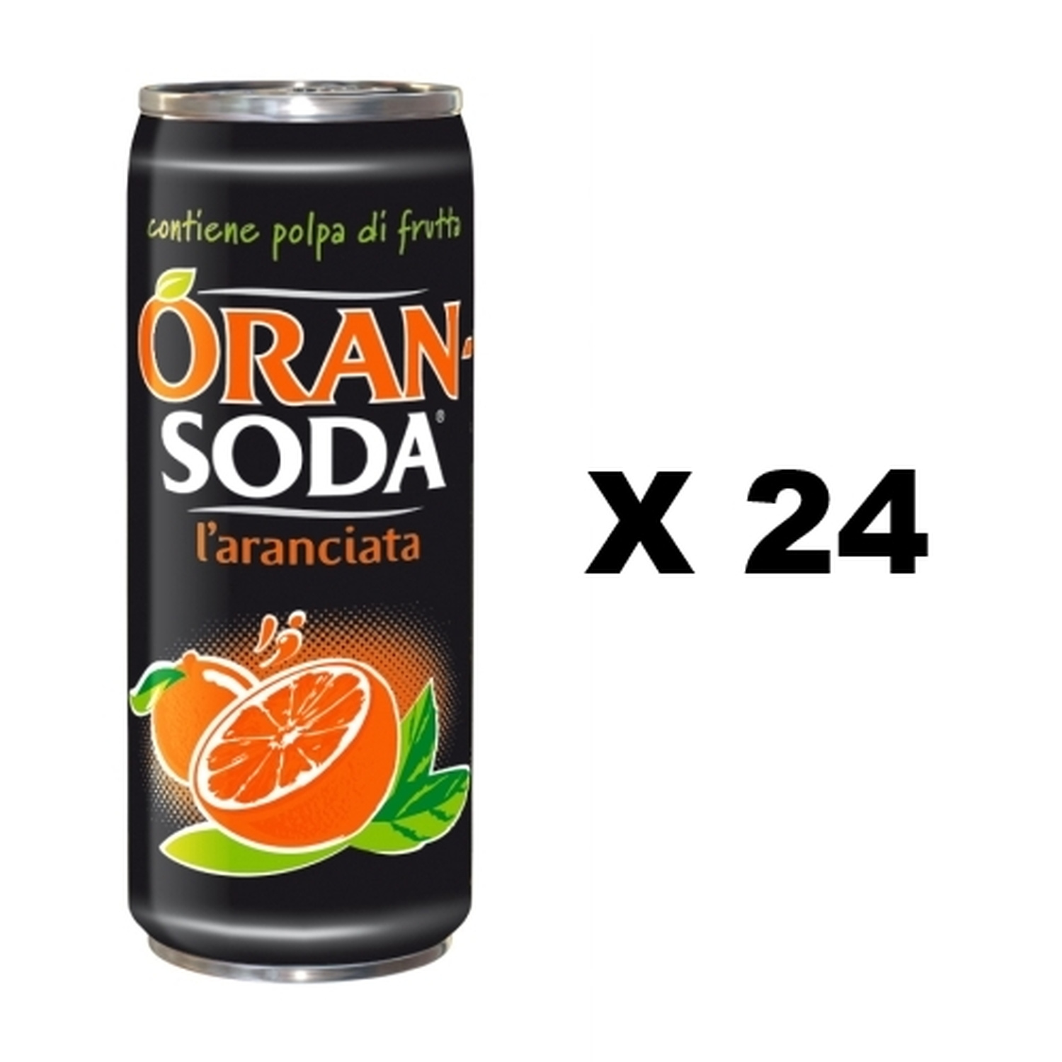Orange Soda Dose 24 X 330 Ml. - Crodo Thermal Baths Orange Soda