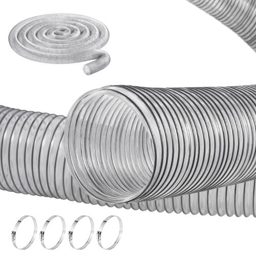 4 x 50 Dust Collection Hose Thickened PVC Flexible Clear Hose