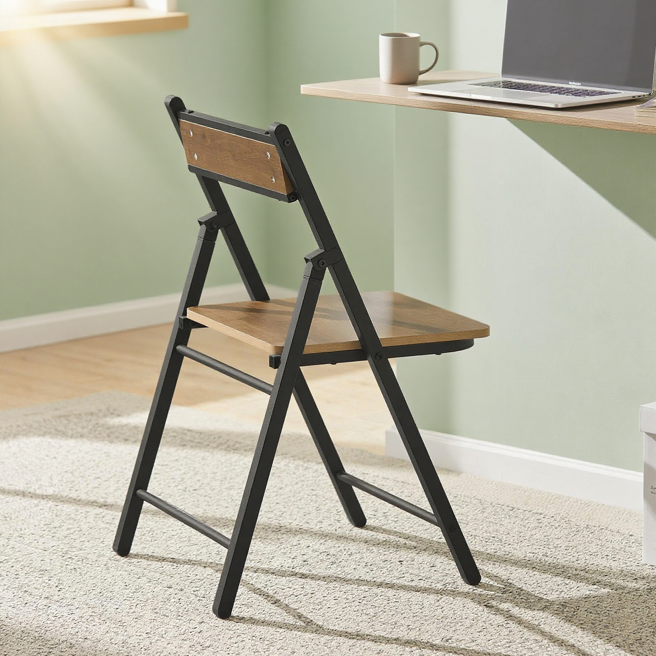 Image of Folding Chair Kitchen Chair Chair Seat Height 43cm Vintage Bht .: 46x80x48cm Fst88-pf