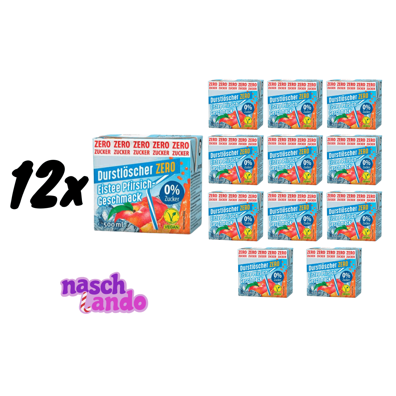E-shop 12x Durstlöscher Eistee Pfirsich Zero 500ml